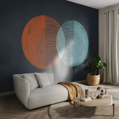 Papel de Parede Standard Eco - Fantasia astronómica - Abstração, Pedaço, Padrão Moderno - 300x210 cm