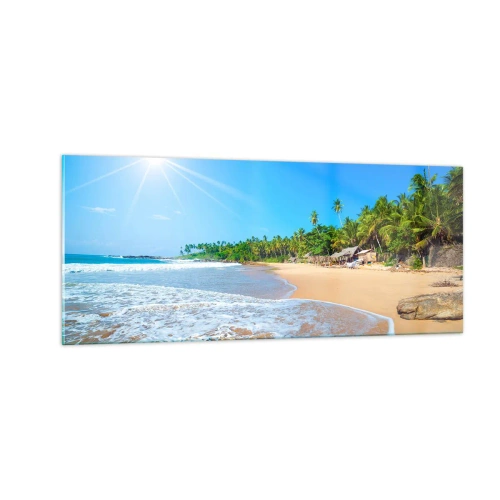 Quadro em vidro - Um lugar exótico para si - 100x40 cm