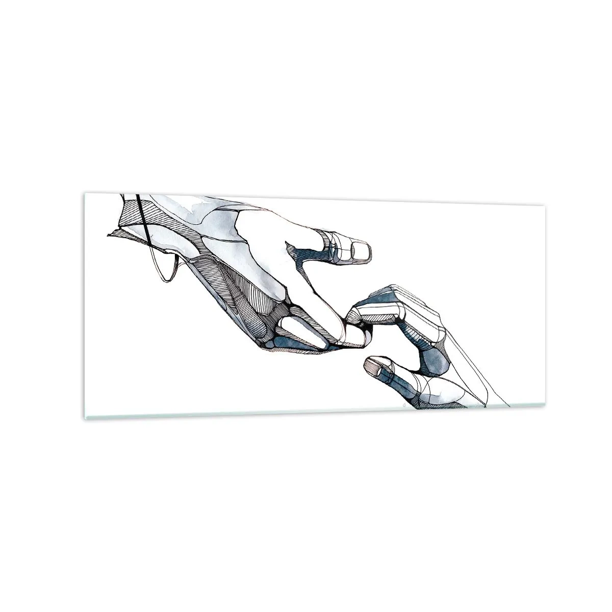 Quadro em vidro - Um bom gesto - 120x50 cm