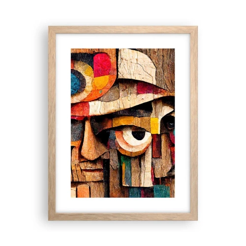 Pôster com moldura de carvalho claro - Vejo-te... - 30x40 cm
