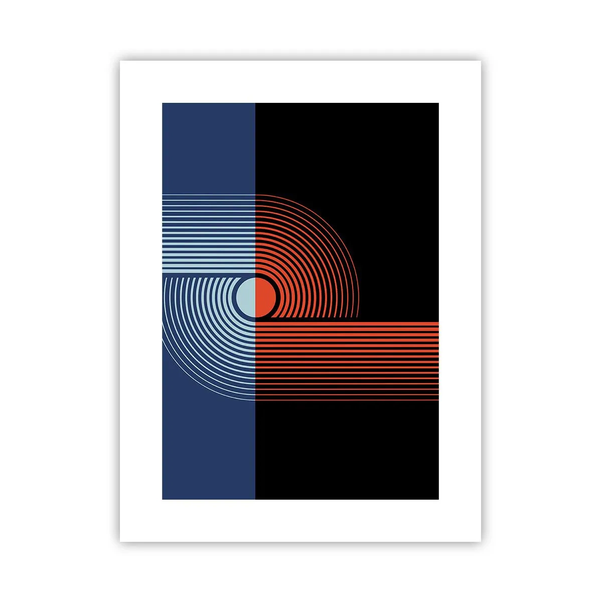 Pôster - Num abraço geométrico - 30x40 cm