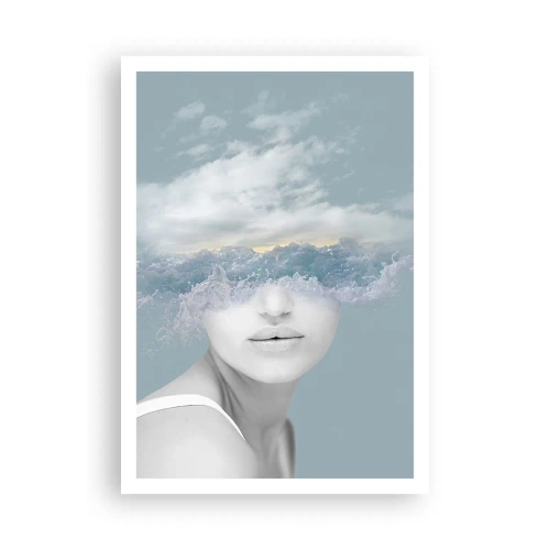 Pôster - Com a cabeça nas nuvens - 70x100 cm