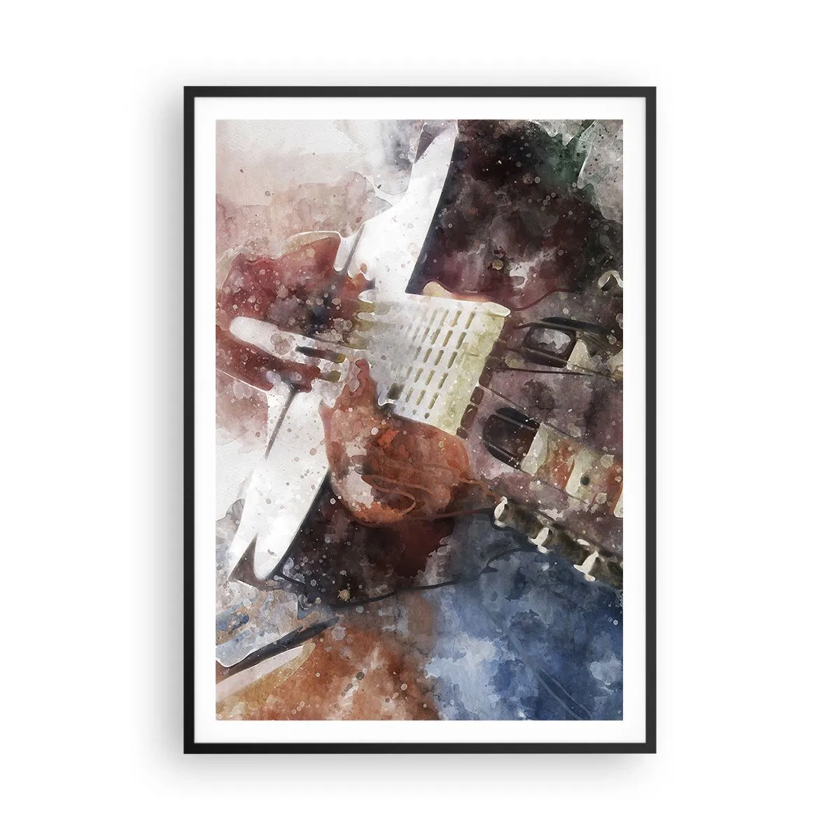 Pôster com moldura preta - E o que acha? - 70x100 cm