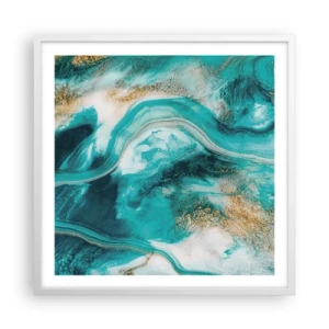Pôster em moldura branca - Rio do Ouro - 60x60 cm