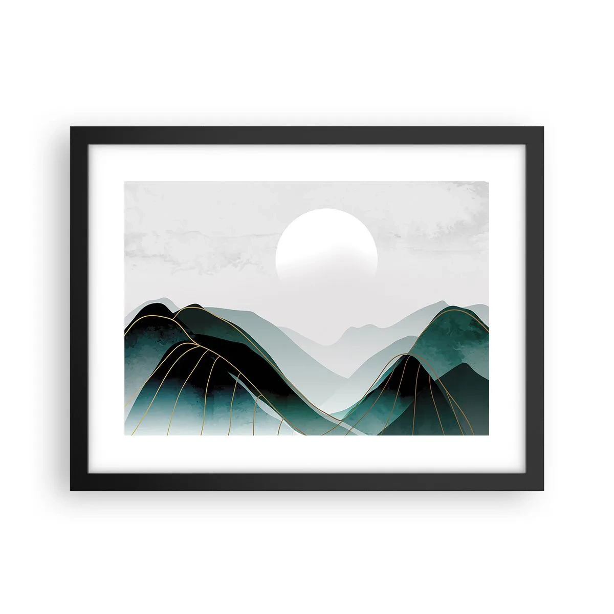 Pôster com moldura preta - Em plena majestade - 40x30 cm