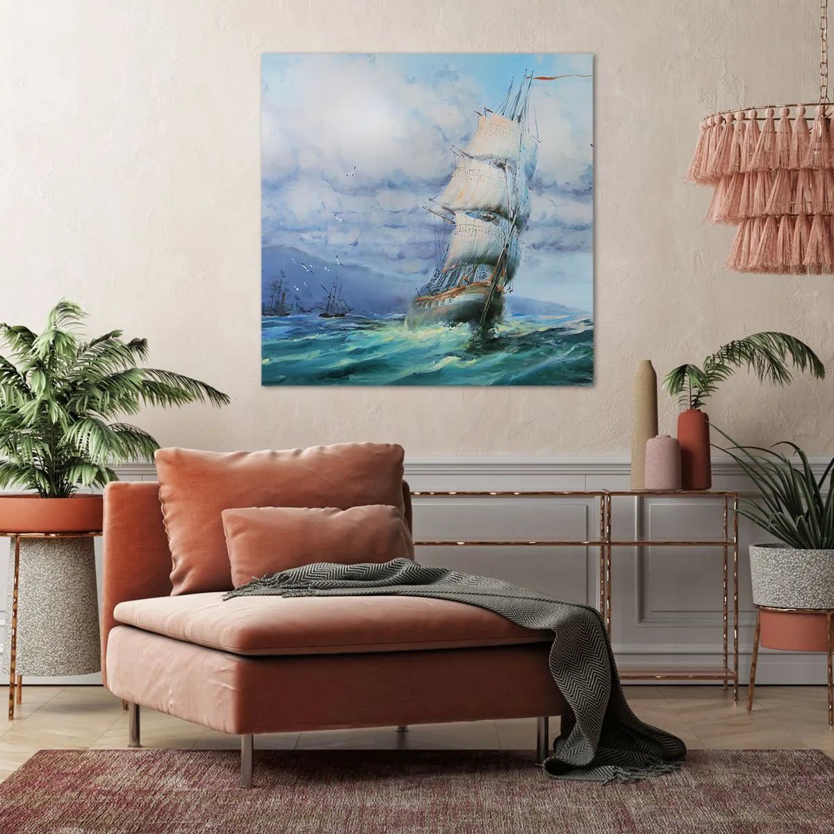 Quadro em tela - Bons ventos - 40x40 cm