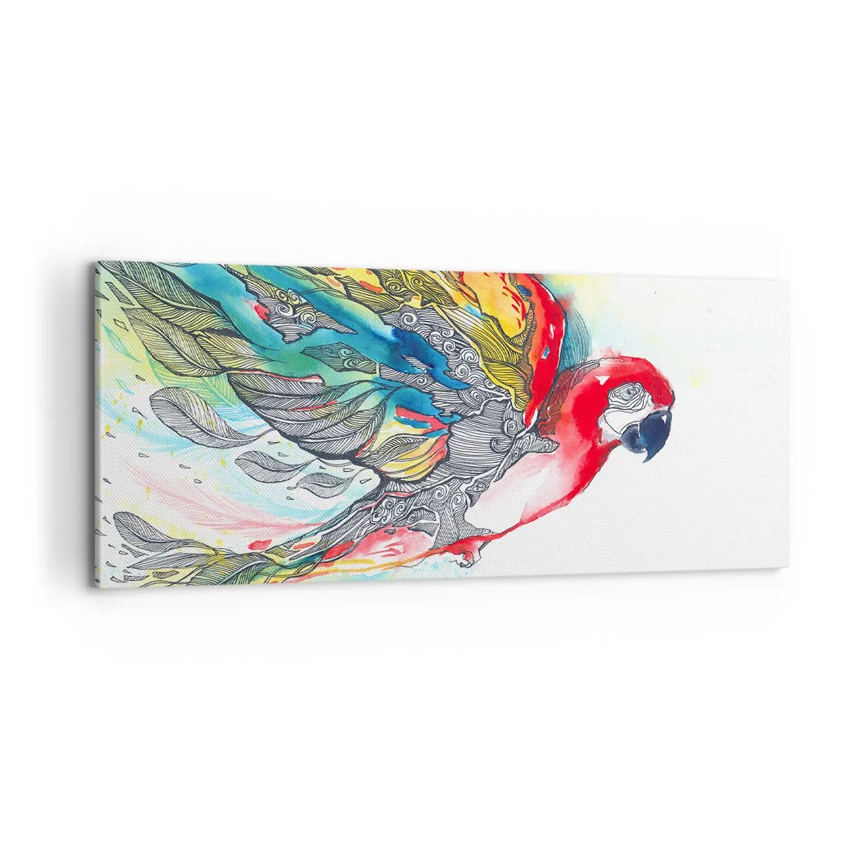 Quadro em tela - Viva com cor - 120x50 cm