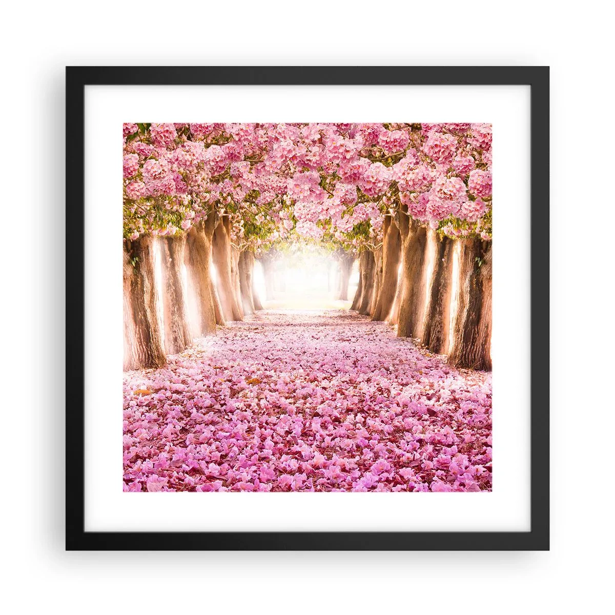 Pôster com moldura preta - O Caminho para o Paraíso - 40x40 cm