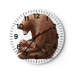 Relógio de parede - Relógio em vidro - Doces sonhos, crianças - 40x40 cm