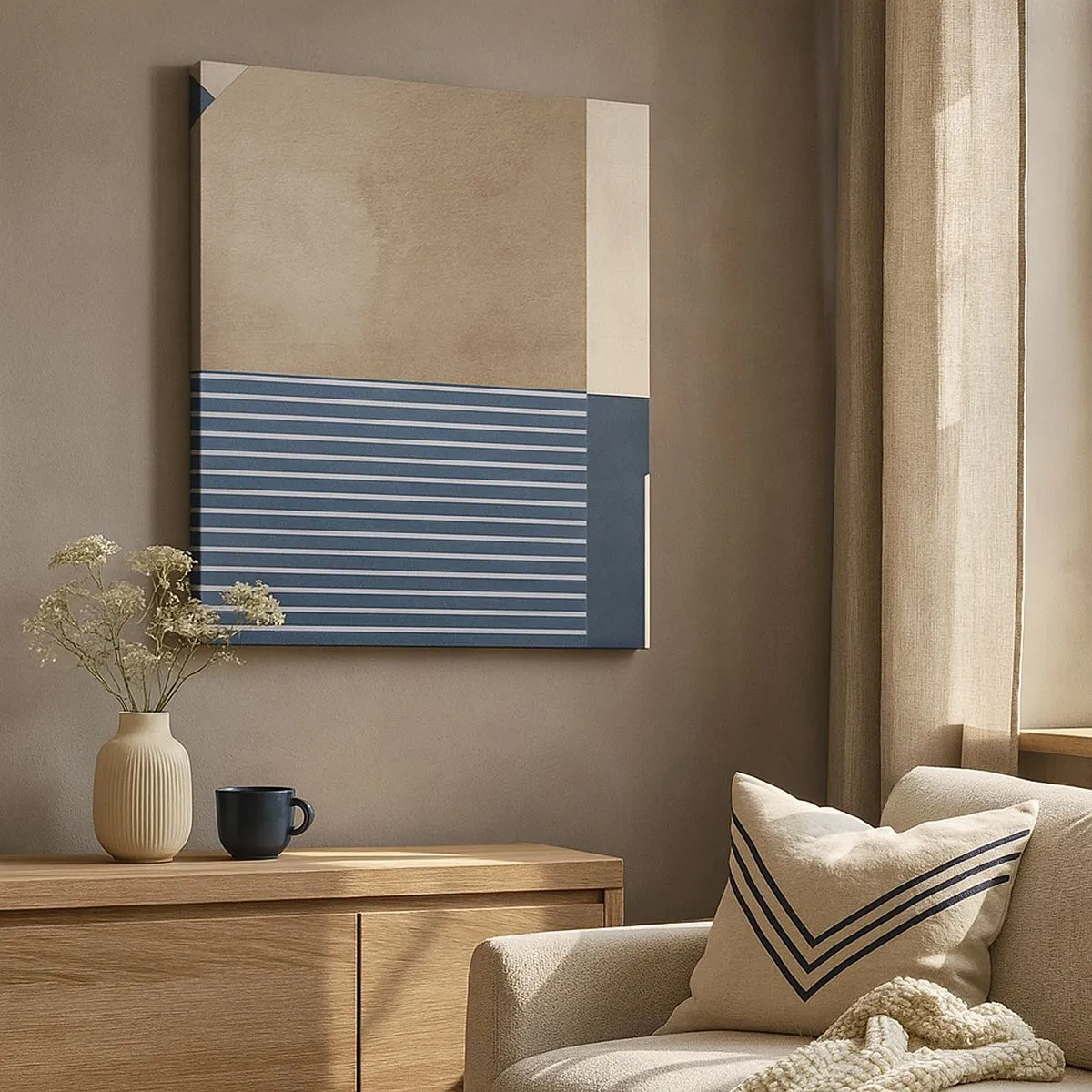 Quadro em tela - Uma composição de simplicidade e redondeza - 30x30 cm