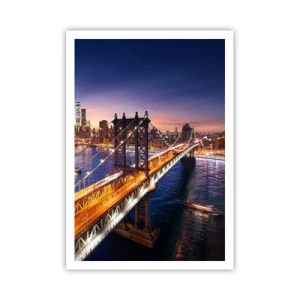 Pôster - Uma ponte luminosa para o coração da cidade - 70x100 cm