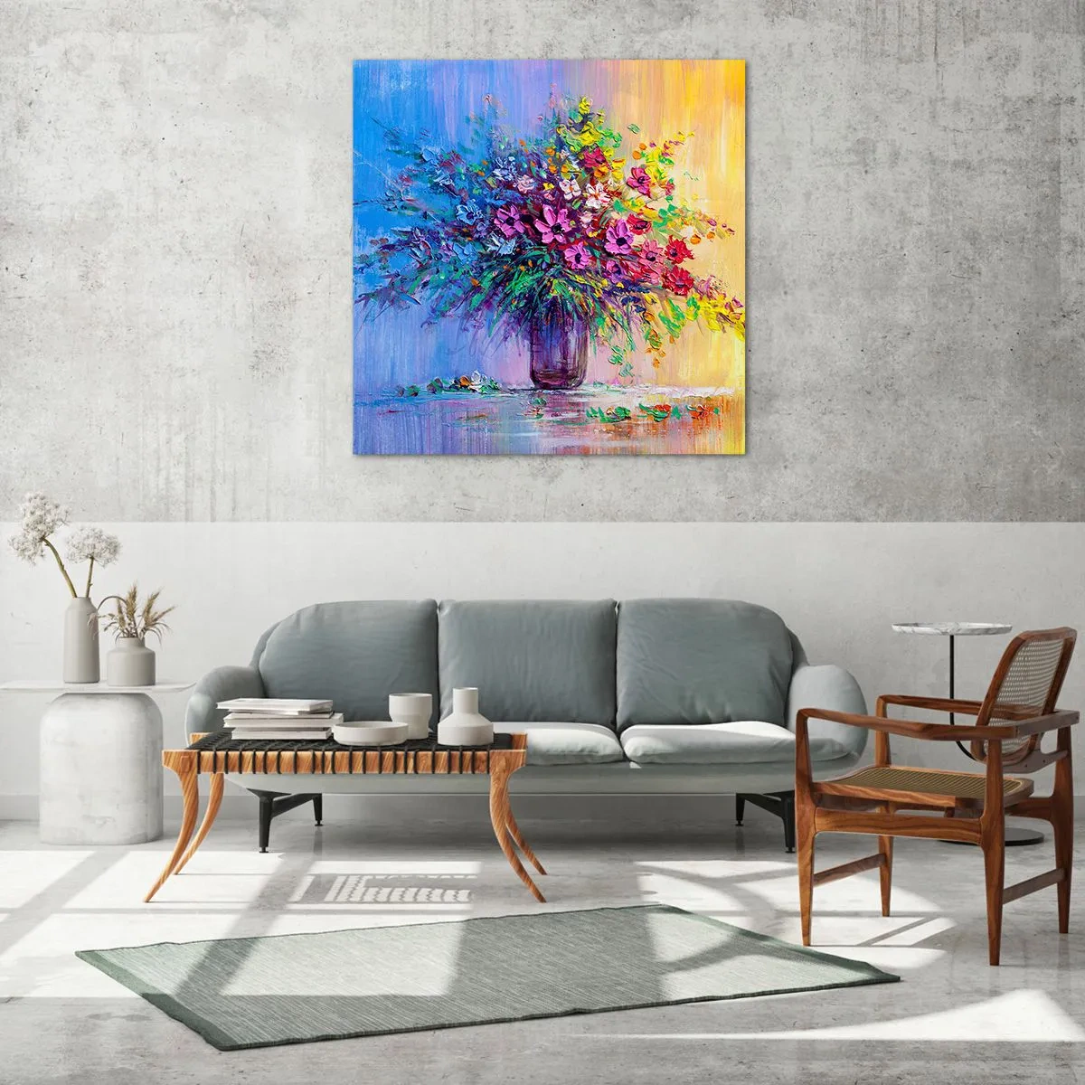 Quadro em vidro - Fruto de um prado  - 70x70 cm