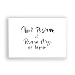 Pôster em moldura branca - Como viver? - 100x70 cm