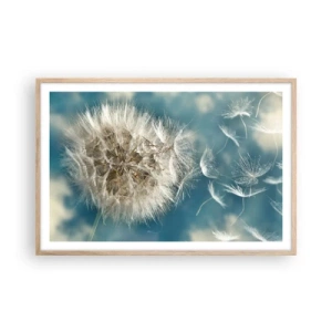 Pôster com moldura de carvalho claro - Respiração de um anjo - 91x61 cm