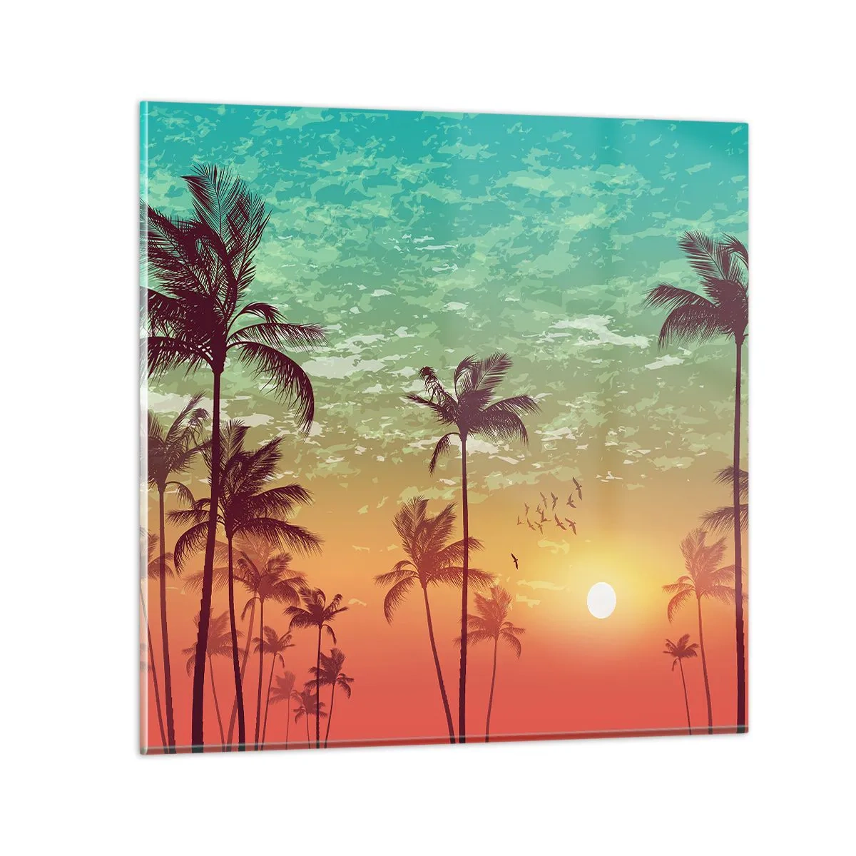 Quadro em vidro - Climas tropicais - 70x70 cm