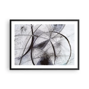 Pôster com moldura preta - Fantasia futurista - 70x50 cm