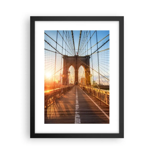 Pôster com moldura preta - Na Ponte Dourada - 30x40 cm