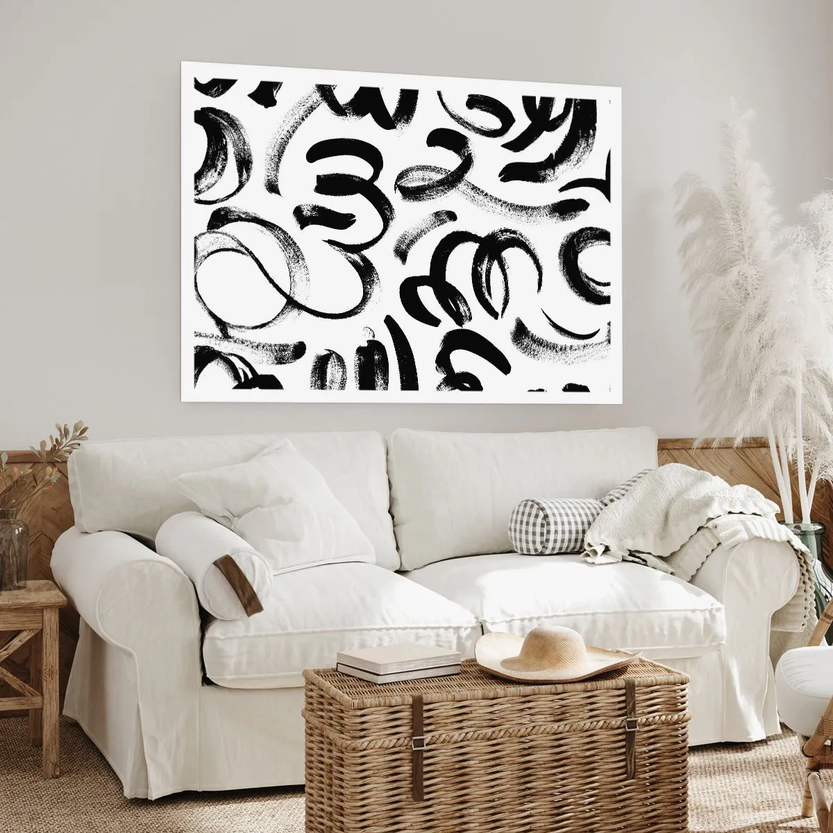 Pôster - Preto sobre branco - 70x50 cm