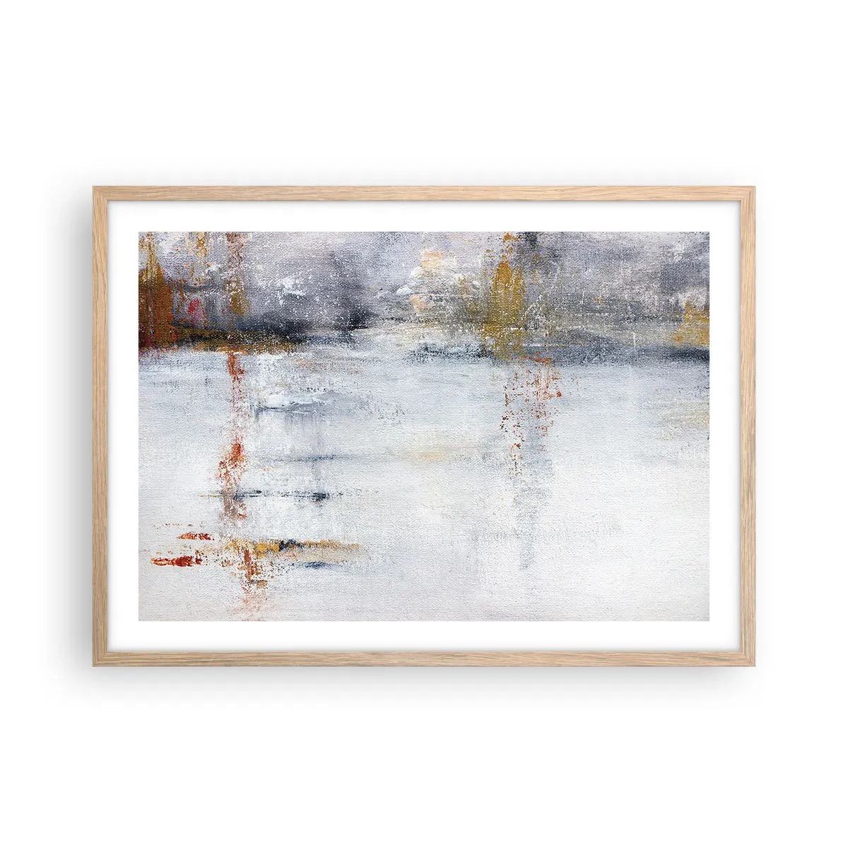 Pôster com moldura de carvalho claro - Atrás da cortina de ar - 70x50 cm