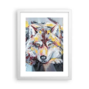 Pôster em moldura branca - Paz entre entes queridos - 30x40 cm