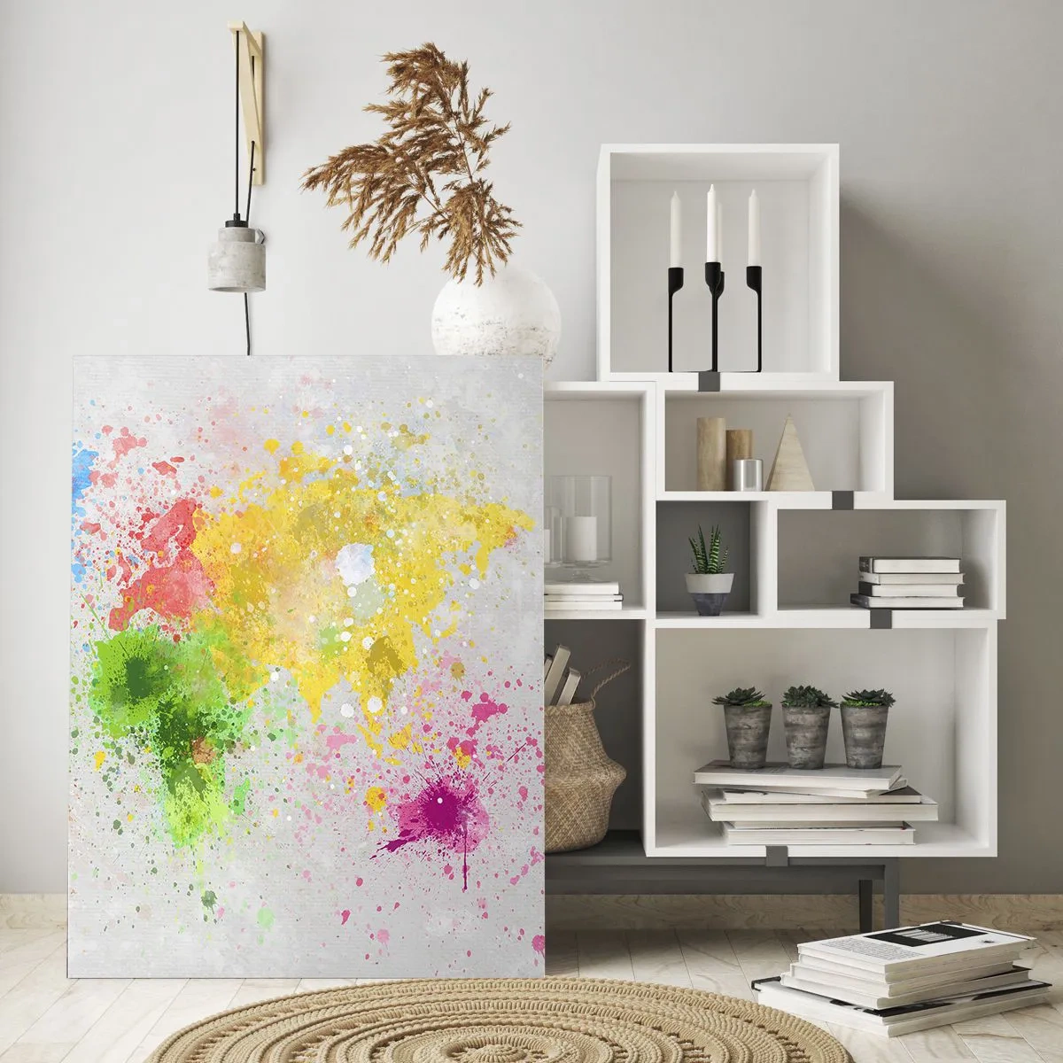 Quadro em vidro - Todas as cores do mundo - 70x100 cm