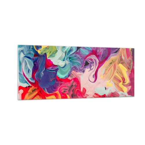 Quadro em vidro - O nascimento das cores - 100x40 cm