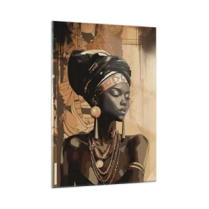 Quadro em vidro - Majestade africana - 50x70 cm