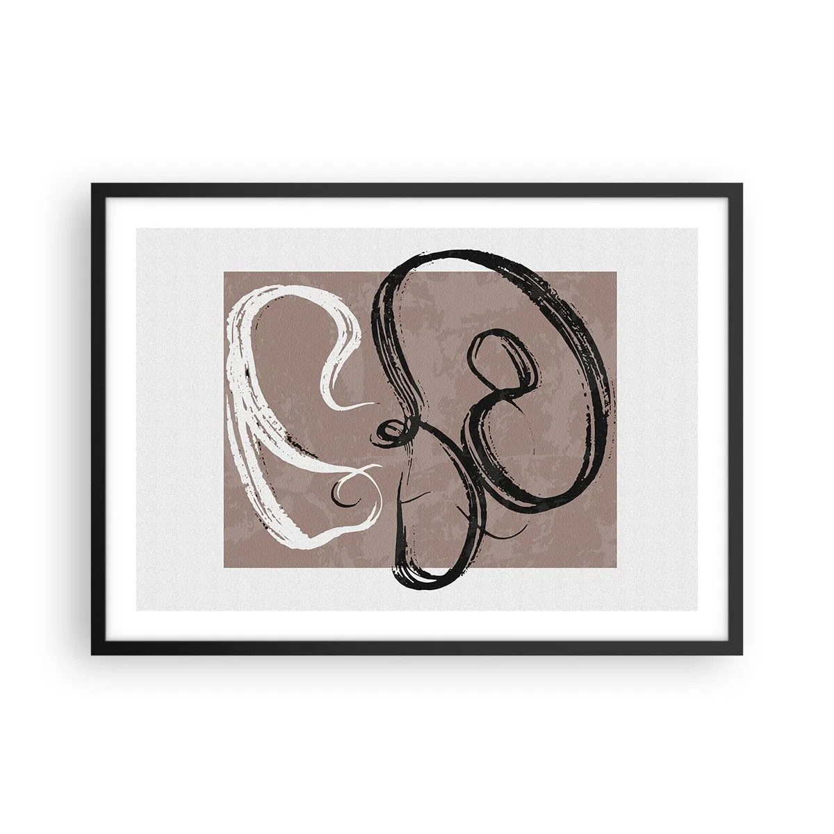 Pôster com moldura preta - Composição – a busca pela plenitude - 70x50 cm