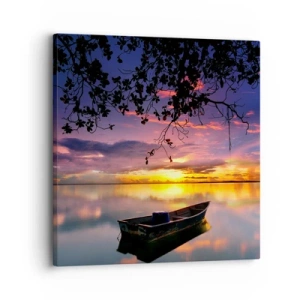 Quadro em tela - Parece que estás pendurado no meio do céu… - 30x30 cm