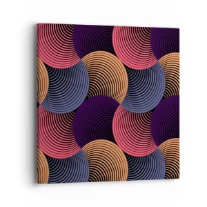 Quadro em tela - Num ritmo circular - 40x40 cm