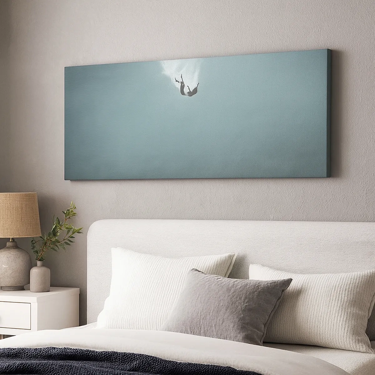 Quadro em tela - Nos braços do oceano - 30x30 cm