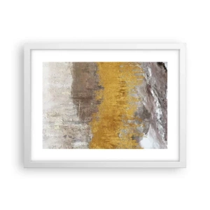 Pôster em moldura branca - Uma explosão dourada - 40x30 cm