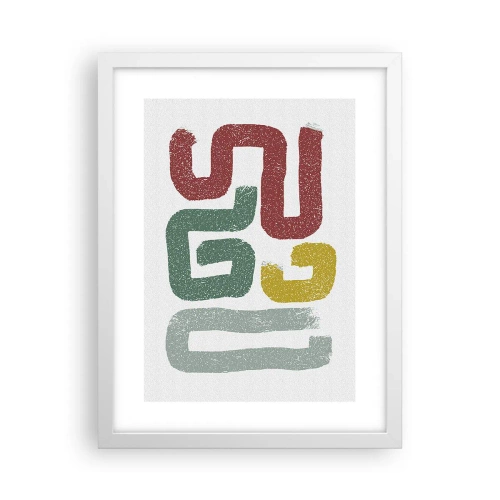 Pôster em moldura branca - Em uma língua desconhecida - 30x40 cm