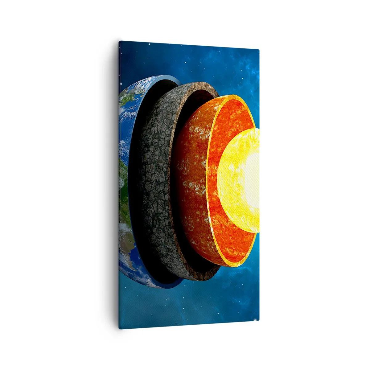 Quadro em tela - Viagem ao centro da Terra - 55x100 cm