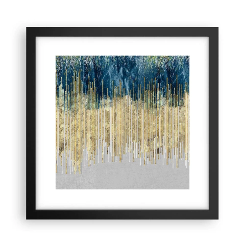 Pôster com moldura preta - Borda dourada - 30x30 cm