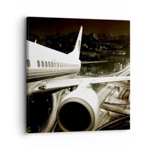 Quadro em tela - Voar para a noite - 30x30 cm