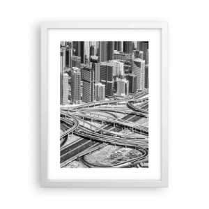 Pôster em moldura branca - Dubai – uma cidade impossível - 30x40 cm