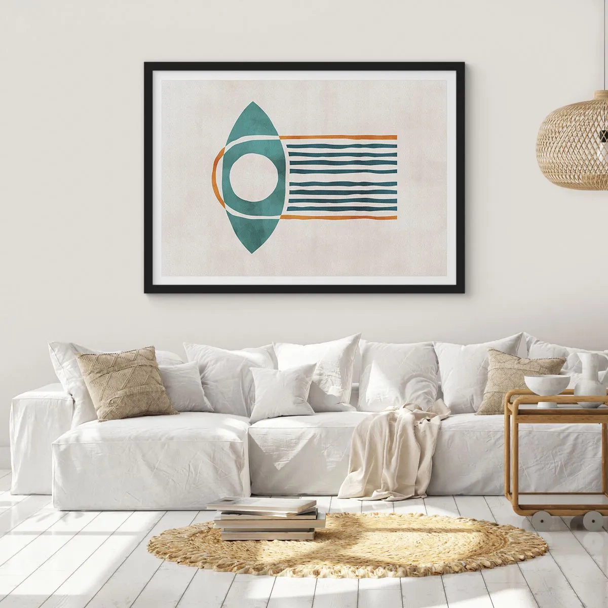 Pôster com moldura preta - Sinais e rituais - 100x70 cm