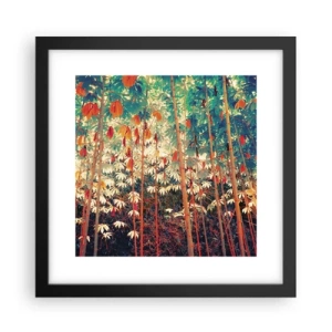Pôster com moldura preta - A vida secreta das folhas - 30x30 cm