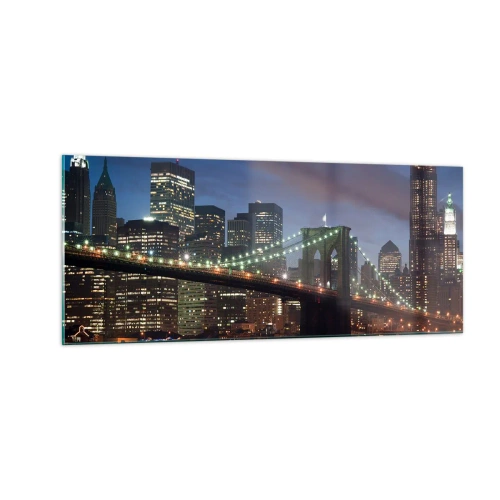 Quadro em vidro - Noite brilhante - 100x40 cm