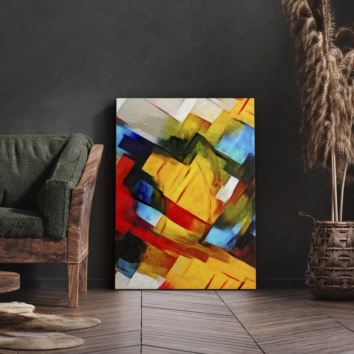Quadro em tela - Camadas multicoloridas - 50x70 cm