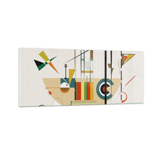 Quadro em vidro - E o mundo ri - 100x40 cm