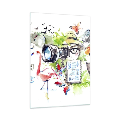 Quadro em vidro - Através da lente do viajante - 50x70 cm