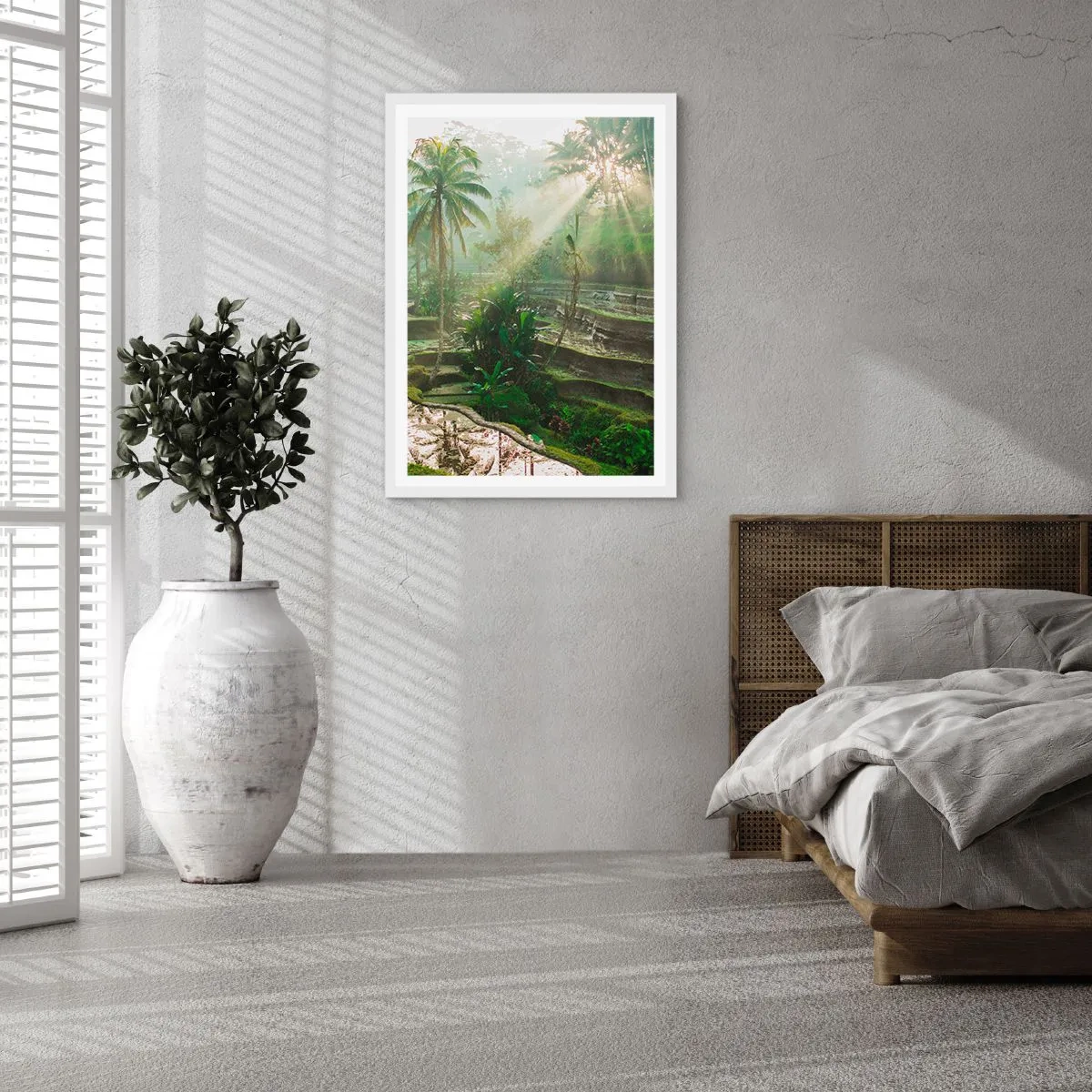 Pôster em moldura branca - Crescer ao sol - 61x91 cm