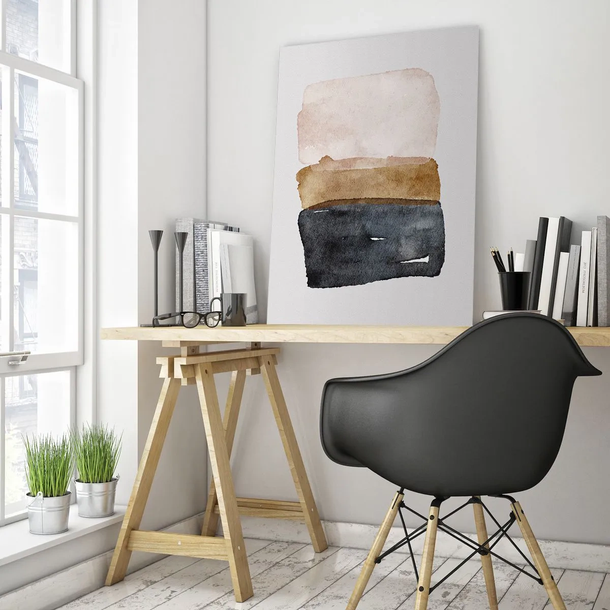 Quadro em vidro - Composição das cores da terra - 50x70 cm