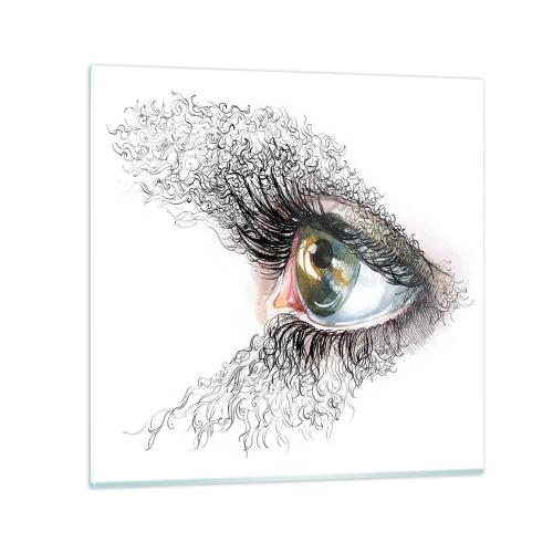 Quadro em vidro - Olhe diretamente para a alma - 30x30 cm