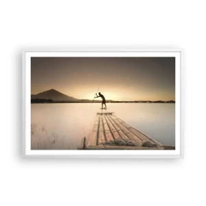 Pôster em moldura branca - Antes de descansar - 91x61 cm