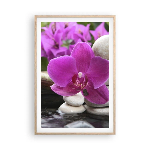 Pôster com moldura de carvalho claro - Descanso imediato - 61x91 cm