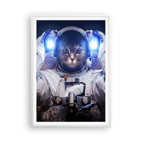 Pôster em moldura branca - Houston, temos um problema - 70x100 cm