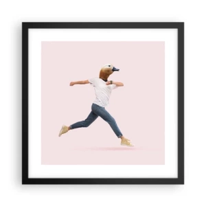 Pôster com moldura preta - Uma pitada de absurdo - 40x40 cm